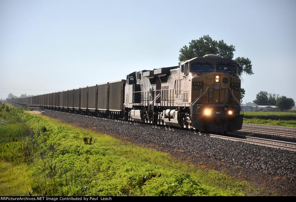 Empty coal train rolls west